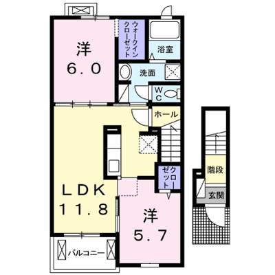 ハニーハウス大日向 202【管理NO：1-021041001-02020】 ★家具家電は申し込み後に搬入します★ ★2026年09月上旬入居可能★の外観画像