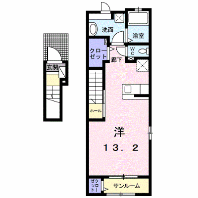 シュガー　レイ 201【管理NO：1-025247901-02010】 ★家具家電は申し込み後に搬入します★ ★2026年08月下旬入居可能★の外観画像