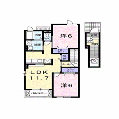 グランド－ルＥＴ　Ｃ 203【管理NO：1-015114703-02030】 ★家具家電は申し込み後に搬入します★ ★2026年08月下旬入居可能★の外観画像