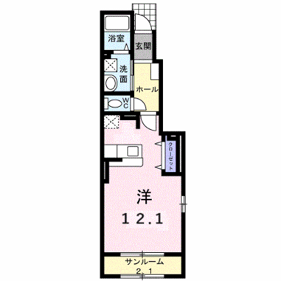 サン・メーラⅡ 101【管理NO：1-015970802-01010】 ★家具家電は申し込み後に搬入します★ ★2026年10月上旬入居可能★の外観画像