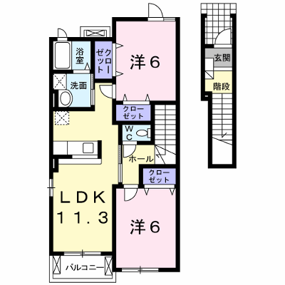 エスポワール　Ⅲ 202【管理NO：1-014126901-02020】 ★家具家電は申し込み後に搬入します★ ★2026年10月中旬入居可能★の外観画像
