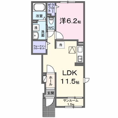 リバーサイドＳ 102【管理NO：1-028196201-01020】 ★家具家電は申し込み後に搬入します★ ★2026年09月中旬入居可能★の外観画像