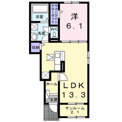 オーキッドテラスＡ棟 102【管理NO：1-027957301-01020】 ★家具家電は申し込み後に搬入します★ ★2026年09月中旬入居可能★の外観画像