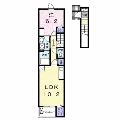 グランツＹＨ　Ⅲ 205【管理NO：1-026424403-02050】 ★家具家電は申し込み後に搬入します★ ★2026年09月中旬入居可能★の外観画像