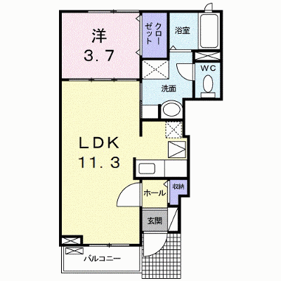 ベルフレージュＡ 102【管理NO：1-014307001-01020】 ★家具家電は申し込み後に搬入します★ ★2026年09月中旬入居可能★の外観画像