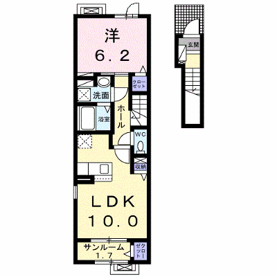 グラン　アクシス　Ⅱ 203【管理NO：1-028763402-02030】 ★家具家電は申し込み後に搬入します★ ★2027年02月上旬入居可能★の外観画像