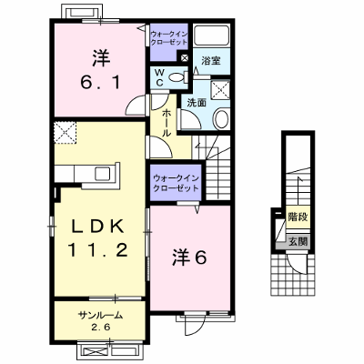 ヴィントプラッツⅡ 201【管理NO：1-022279602-02010】 ★家具家電は申し込み後に搬入します★ ★2026年09月中旬入居可能★の外観画像