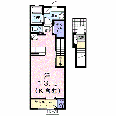 菫（すみれ）１ｓｔ 203【管理NO：1-026903601-02030】 ★家具家電は申し込み後に搬入します★ ★2026年09月中旬入居可能★の外観画像