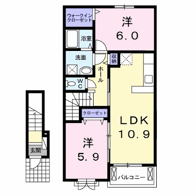 ヴィラ・立川 207【管理NO：1-018790201-02070】 ★家具家電は申し込み後に搬入します★ ★2026年10月上旬入居可能★の外観画像