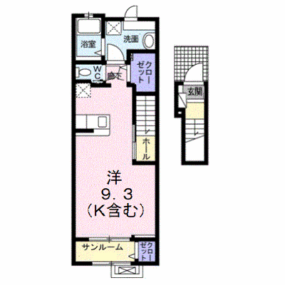 ルージュ・ＮⅡ 203【管理NO：1-025330301-02030】 ★家具家電は申し込み後に搬入します★ ★2026年09月中旬入居可能★の外観画像