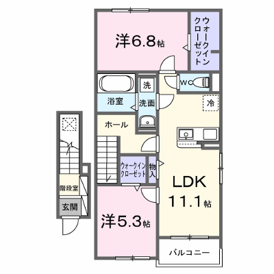 クレストⅢ 202【管理NO：1-028806301-02020】 ★家具家電は申し込み後に搬入します★ ★2027年01月上旬入居可能★の外観画像