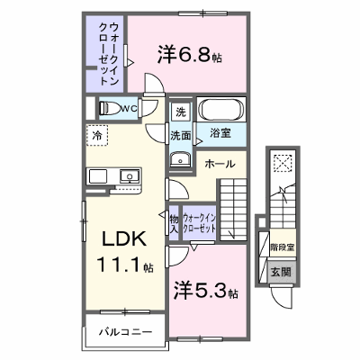 クレストⅢ 201【管理NO：1-028806301-02010】 ★家具家電は申し込み後に搬入します★ ★2027年01月上旬入居可能★の外観画像