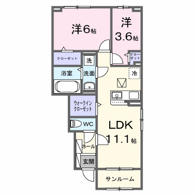 クレストⅢ 102【管理NO：1-028806301-01020】 ★家具家電は申し込み後に搬入します★ ★2027年01月上旬入居可能★の外観画像