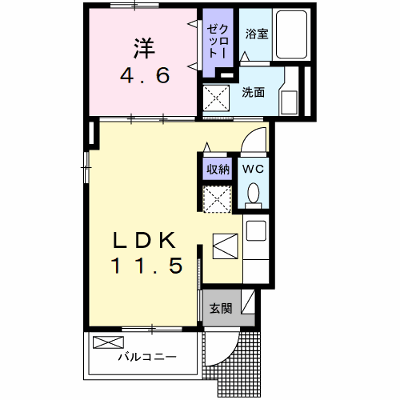 ブローテ　Ⅳ 101【管理NO：1-027091901-01010】 ★家具家電は申し込み後に搬入します★ ★2026年09月中旬入居可能★の外観画像