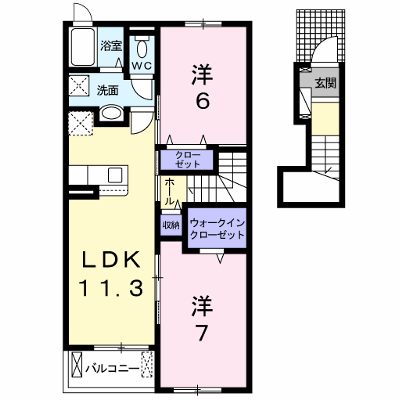 ファヴォーレ　村久野 203【管理NO：1-025667501-02030】 ★家具家電は申し込み後に搬入します★ ★2026年09月中旬入居可能★の外観画像