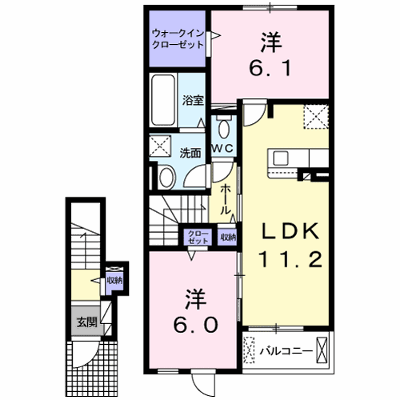 グレイス　Ｂ 202【管理NO：1-026347402-02020】 ★家具家電は申し込み後に搬入します★ ★2026年09月中旬入居可能★の外観画像