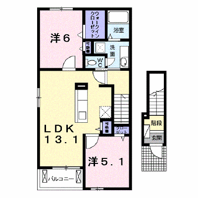 アクアブリーゼⅠ 201【管理NO：1-019496301-02010】 ★家具家電は申し込み後に搬入します★ ★2026年09月中旬入居可能★の外観画像