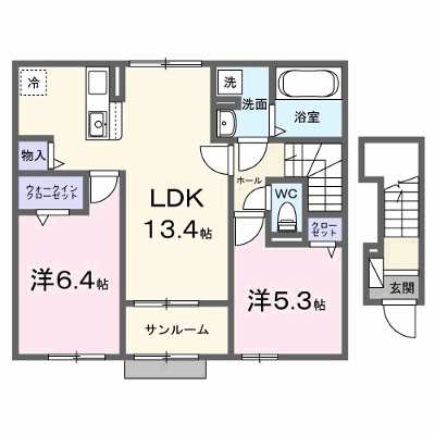 パイオニア　伏 202【管理NO：1-028683101-02020】 ★家具家電は申し込み後に搬入します★ ★2026年12月下旬入居可能★の外観画像