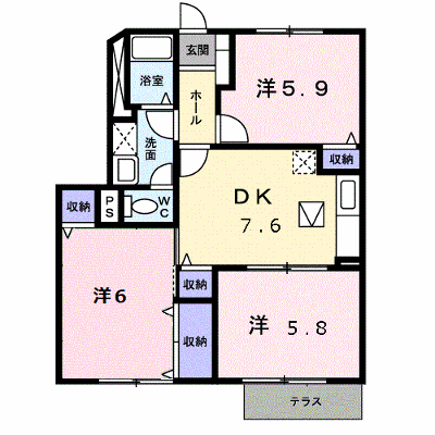 ブランドール　Ｂ（磯城郡） 103【管理NO：1-007745402-01030】 ★家具家電は申し込み後に搬入します★ ★2026年09月中旬入居可能★の外観画像
