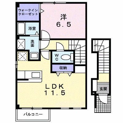 エピナール　ララＢ 201【管理NO：1-014113202-02010】 ★家具家電は申し込み後に搬入します★ ★2026年09月中旬入居可能★の外観画像