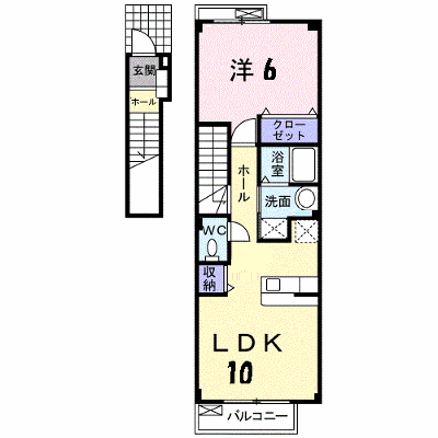 アヴェニールＢ 202【管理NO：1-012725002-02020】 ★家具家電は申し込み後に搬入します★ ★2026年09月中旬入居可能★の外観画像