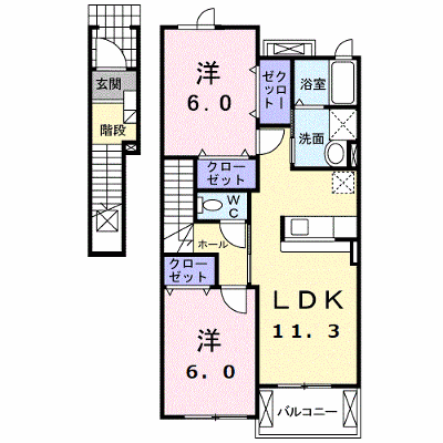 パインブライトⅡＢ 203【管理NO：1-015825502-02030】 ★家具家電は申し込み後に搬入します★ ★2026年09月中旬入居可能★の外観画像
