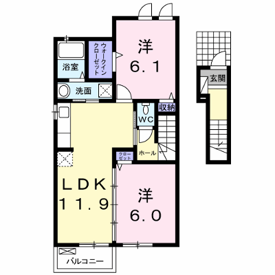 カーサ　デル　ソーレ　Ⅱ 203【管理NO：1-019887002-02030】 ★家具家電は申し込み後に搬入します★ ★2026年10月上旬入居可能★の外観画像