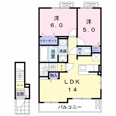 プルチーノⅡ 205【管理NO：1-026537502-02040】 ★家具家電は申し込み後に搬入します★ ★2026年09月中旬入居可能★の外観画像