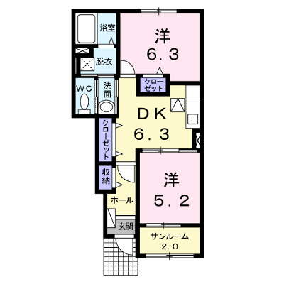 エアリー　フィールドⅡ 102【管理NO：1-015078501-01020】 ★家具家電は申し込み後に搬入します★ ★2026年10月中旬入居可能★の外観画像
