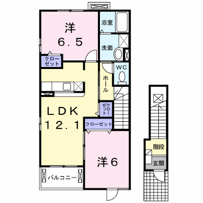 クオリアⅡ 201【管理NO：1-013464302-02010】 ★家具家電は申し込み後に搬入します★ ★2026年09月上旬入居可能★の外観画像