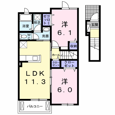 リバーサイド七里Ⅱ 203【管理NO：1-021626802-02030】 ★家具家電は申し込み後に搬入します★ ★2026年08月下旬入居可能★の外観画像