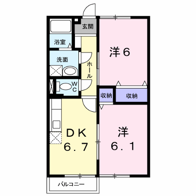 パステルコートⅢ 201【管理NO：1-007976801-02010】 ★家具家電は申し込み後に搬入します★ ★2026年09月中旬入居可能★の外観画像