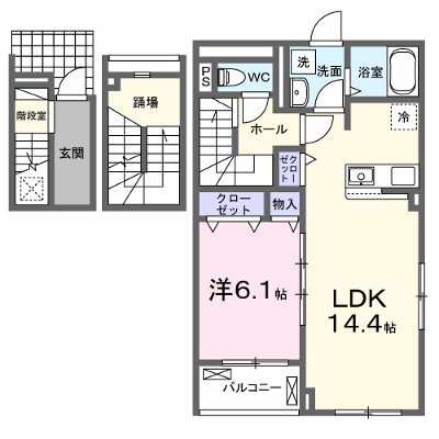 クラール　島野　Ａ 301【管理NO：1-027458101-03010】 ★家具家電は申し込み後に搬入します★ ★2026年10月中旬入居可能★の外観画像