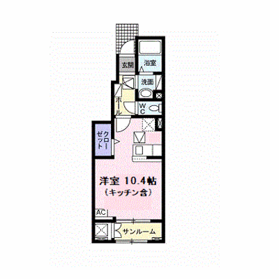 ベル　フォンティーヌ 102【管理NO：1-025854001-01020】 ★家具家電は申し込み後に搬入します★の外観画像