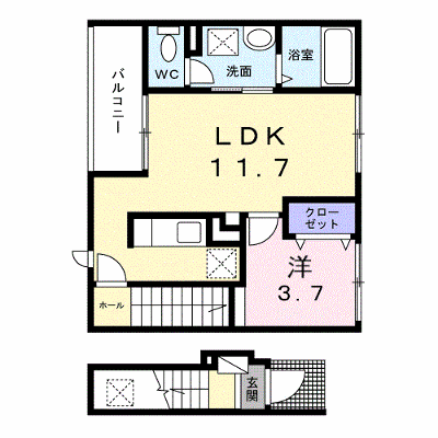 カレント　六笠 201【管理NO：1-027508601-02010】 ★家具家電は申し込み後に搬入します★ ★2026年09月下旬入居可能★の外観画像