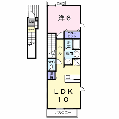 クローバー 201【管理NO：1-014540001-02010】 ★家具家電は申し込み後に搬入します★ ★2026年09月中旬入居可能★の外観画像
