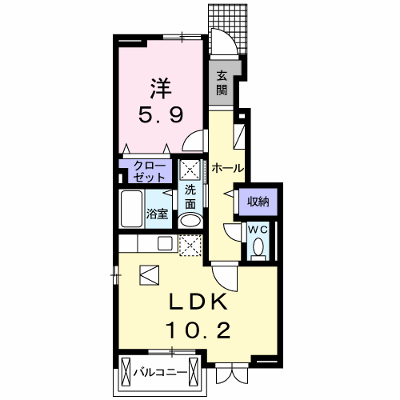 ルピナス 104【管理NO：1-019083401-01040】 ★家具家電は申し込み後に搬入します★ ★2026年09月中旬入居可能★の外観画像