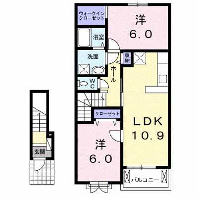 ベル・ヴィオラ 202【管理NO：1-018570101-02020】 ★家具家電は申し込み後に搬入します★ ★2026年09月中旬入居可能★の外観画像