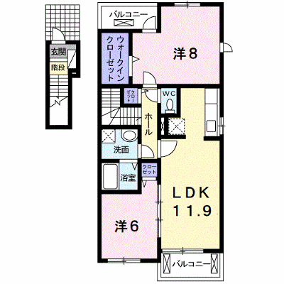 フォレスト・ヒル 201【管理NO：1-015908801-02010】 ★家具家電は申し込み後に搬入します★の外観画像