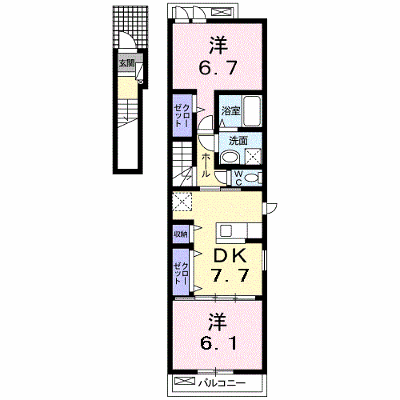 プチ・リヴェール 201【管理NO：1-019216901-02010】 ★家具家電は申し込み後に搬入します★の外観画像
