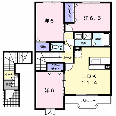 サクシード 203【管理NO：1-012795701-02030】 ★家具家電は申し込み後に搬入します★ ★2026年09月上旬入居可能★の外観画像