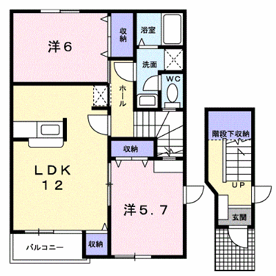 オベルジーヌ 202【管理NO：1-011802901-02020】 ★家具家電は申し込み後に搬入します★ ★2026年09月中旬入居可能★の外観画像