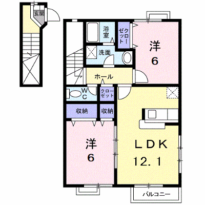 夢が丘ガーデンハイツⅡ 201【管理NO：1-011985202-02010】 ★家具家電は申し込み後に搬入します★ ★2026年10月中旬入居可能★の外観画像