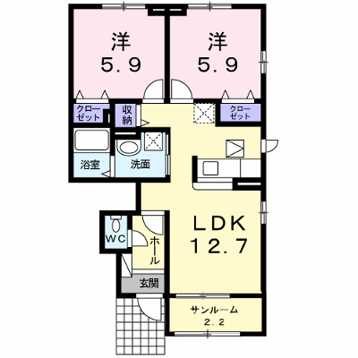 プラシード緑町 105【管理NO：1-019212801-01050】 ★家具家電は申し込み後に搬入します★ ★2026年10月上旬入居可能★の外観画像