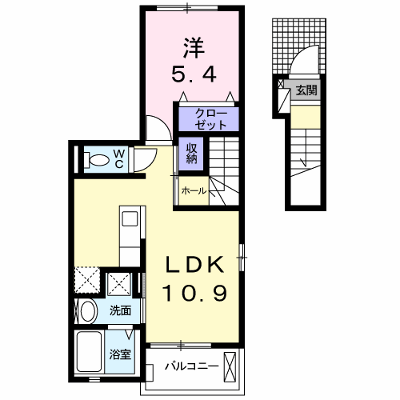 ミルクール 201【管理NO：1-023818901-02010】 ★家具家電は申し込み後に搬入します★ ★2026年11月中旬入居可能★の外観画像