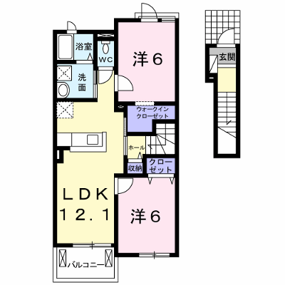メゾンフラワー 202【管理NO：1-019542401-02020】 ★家具家電は申し込み後に搬入します★ ★2026年10月中旬入居可能★の外観画像