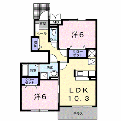 エフルゲンスＡ 102【管理NO：1-013668301-01020】 ★家具家電は申し込み後に搬入します★ ★2026年09月中旬入居可能★の外観画像