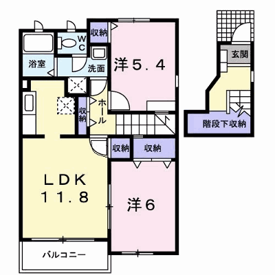 ジュネス 201【管理NO：1-010467801-02010】 ★家具家電は申し込み後に搬入します★ ★2026年09月中旬入居可能★の外観画像