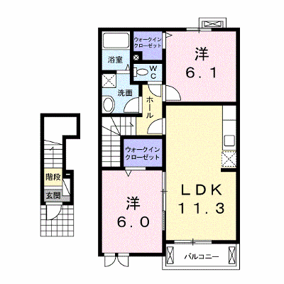 クラール・フリシュ 202【管理NO：1-017397301-02020】 ★家具家電は申し込み後に搬入します★ ★2026年09月下旬入居可能★の外観画像