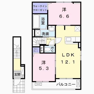 ラヒットグロウスＢ 204【管理NO：1-024762702-02040】 ★家具家電は申し込み後に搬入します★ ★2026年10月中旬入居可能★の外観画像